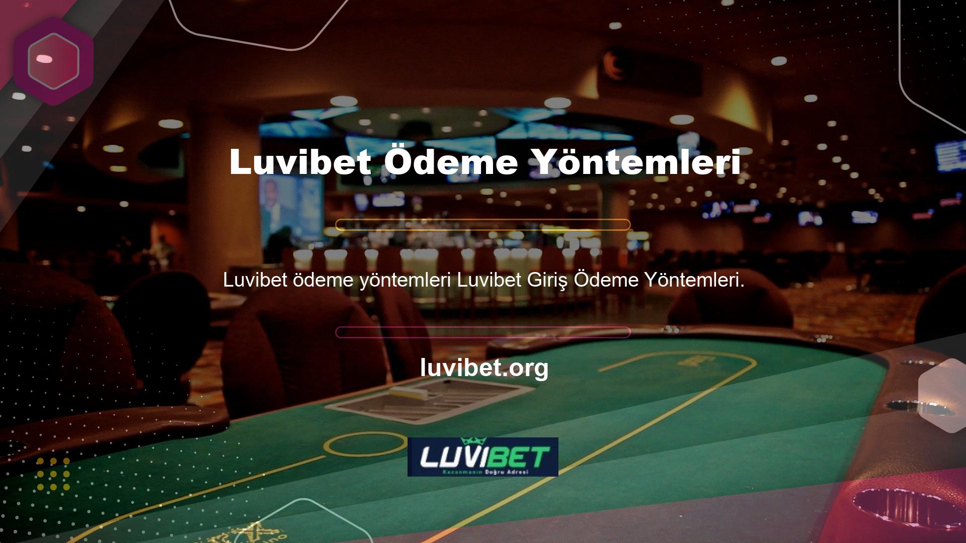 Luvibet ödeme yöntemine bir güvenlik seçeneği de ekler