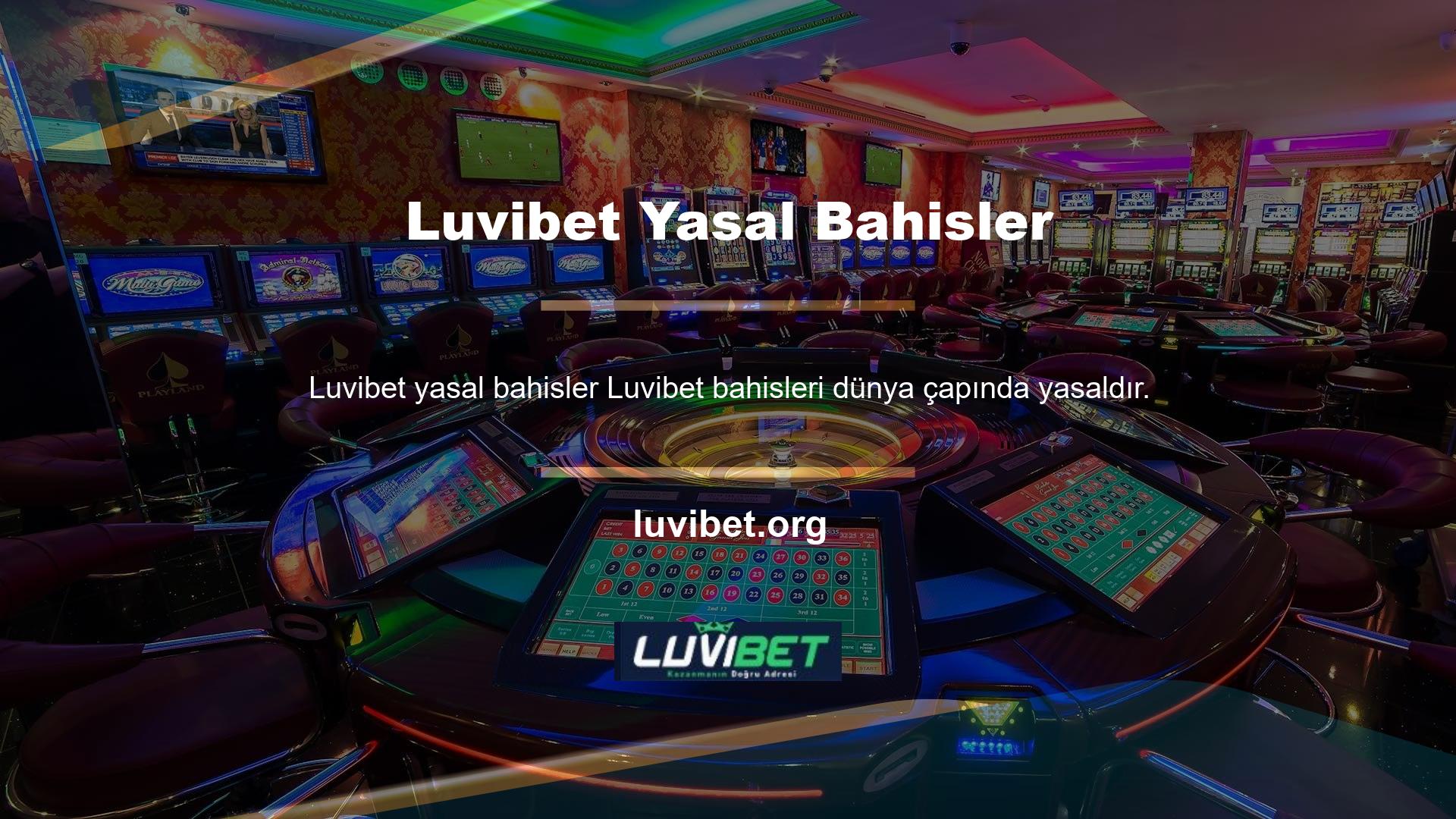 Yasal bahis hizmetleri ve bonuslar sunan Luvibet bahis sitesi, bu siteyi kullanmak ve tüm etkinlikleri görüntülemek için biridir, bu sitenin bir temsilcisi olarak kaydolmanız gerekir